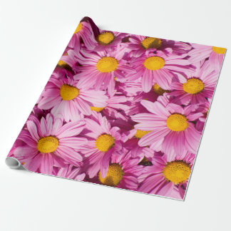 Rosa daisy mönster presentpapper