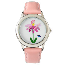 Rosa Daisy och Butterflies eWatch Watch Watch Armbandsur