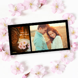 Rosa Daisy och Cowboy Boots Bröllop Tack Kort