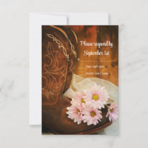 Rosa Daisy och Westerna Bröllopet OSA Cowboyot Boo