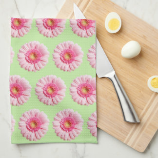 Rosa Daisy på Mint Pastel Kitchen/Bath Towel Kökshandduk