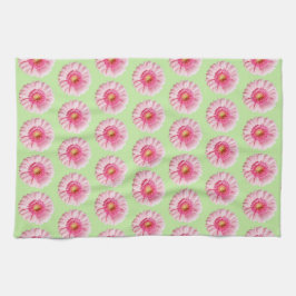 Rosa Daisy på Mint Pastel Kitchen/Bath Towel Kökshandduk