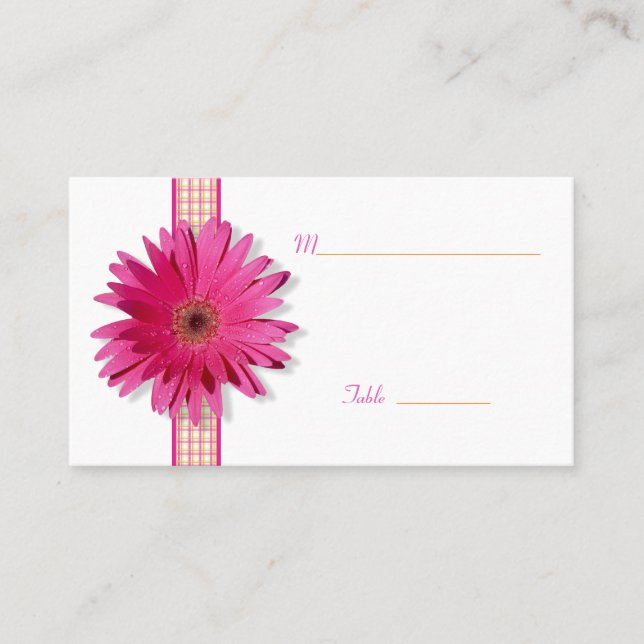 Rosa Daisy Ped Special Occupation Place Card Placeringskort (Framsida)