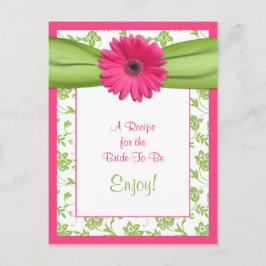 Rosa Daisy Recept Card for the Bride to be Vykort