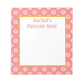 Rosa Daisy Retro Mitzvah Note Girls, Anteckningsbl Anteckningsblock
