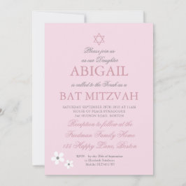 Rosa Daisy Silver Inbjudningar