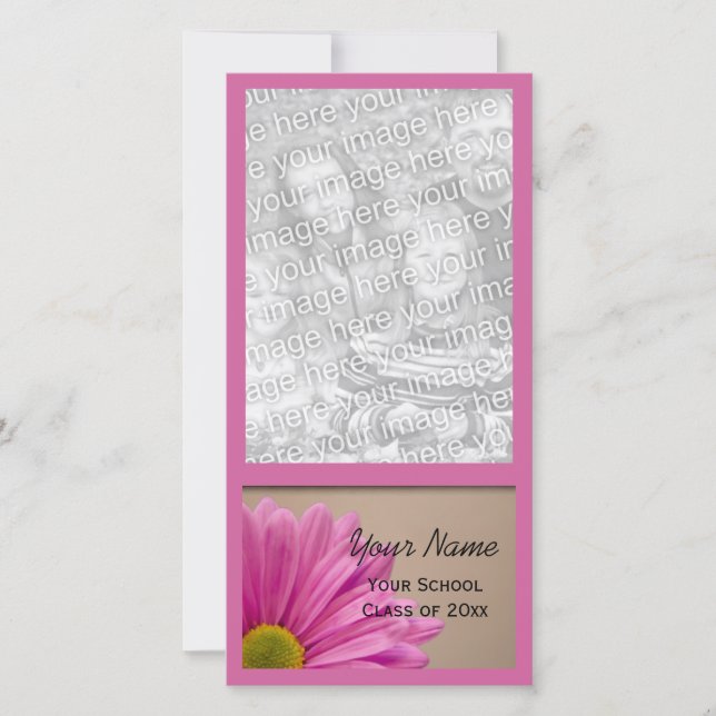 Rosa Daisy Studenten annonsfoto Meddelande (Framsida)