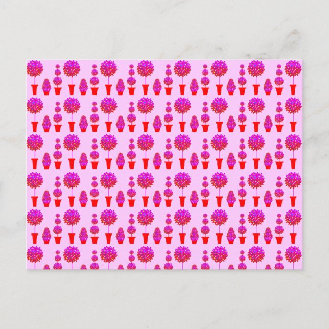 Rosa Daisy Topiary Vykort (Framsida)