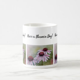Rosa Daisy Vattenfärgsblommor Kaffemugg