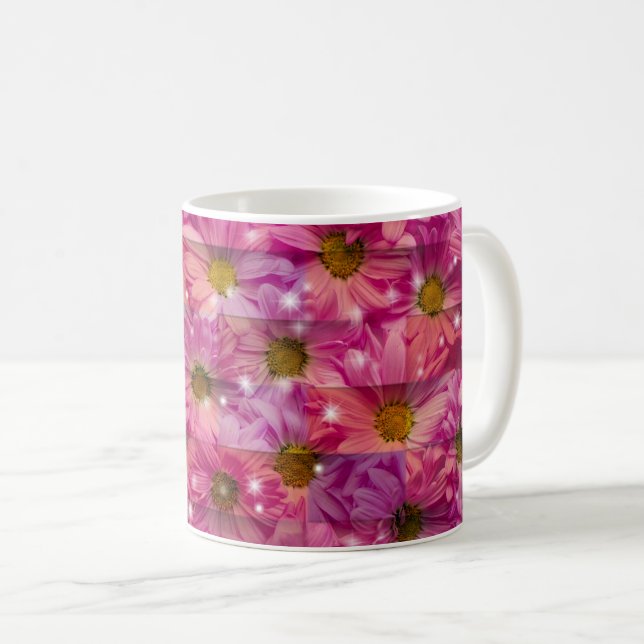 Rosa Daisy Weave Kaffemugg (Framsida höger)