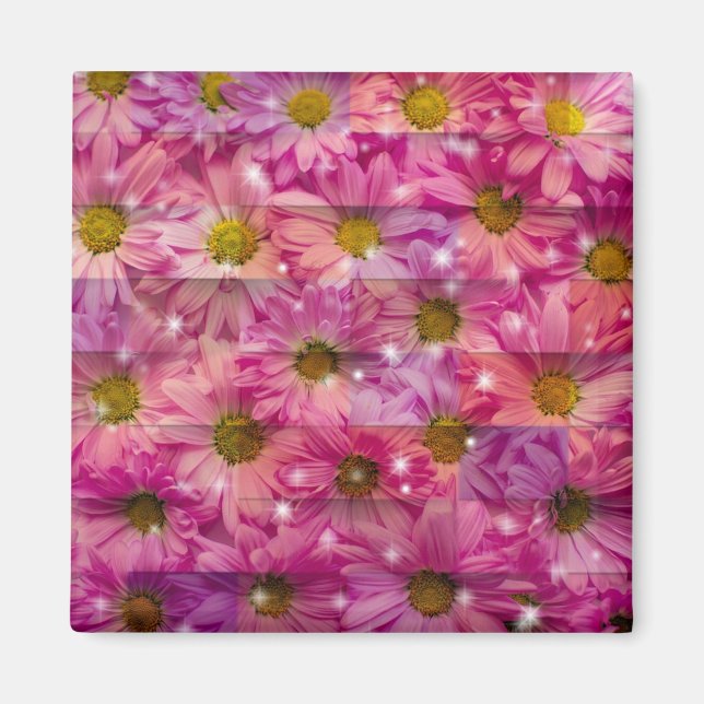 Rosa Daisy Weave Magnet (Framsidan)