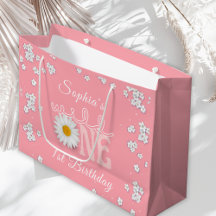 Rosa Daisy Wild One 1-års födelsedag
