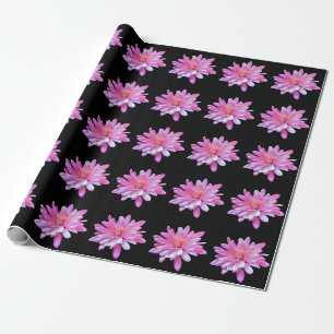 Rosa daisy, zink, kosmo, solros mönster presentpapper
