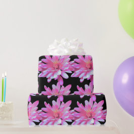 Rosa daisy, zink, kosmo, solros mönster presentpapper