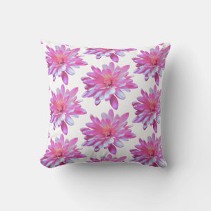 Rosa daisy zinnia cosmo Retro blommönster Kudde