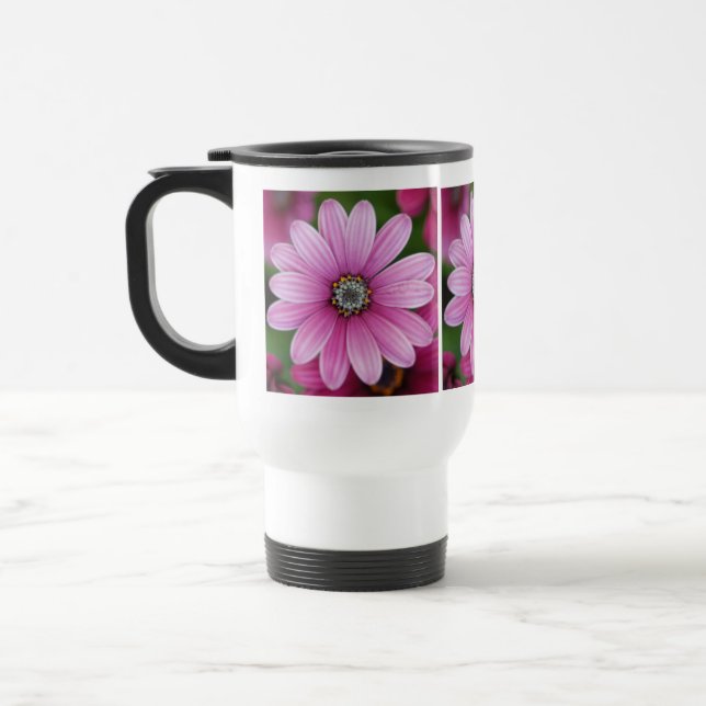 Rosa daisytravel mug resemugg (Vänster)