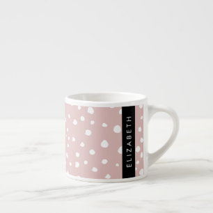 Rosa Dalmatian Spots, Dalmatian Dots, ditt namn Espressomugg