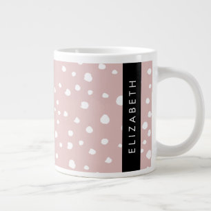 Rosa Dalmatian Spots, Dalmatian Dots, ditt namn Jumbo Mugg