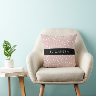 Rosa Dalmatian Spots, Dalmatian Dots, ditt namn Kudde