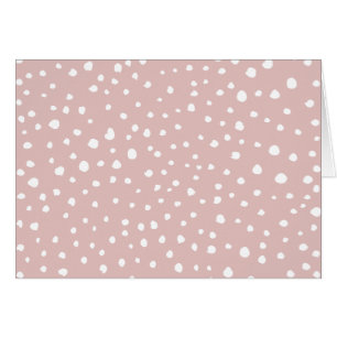 Rosa Dalmatian Spots, Dalmatian Dots, Dold Print Hälsningskort