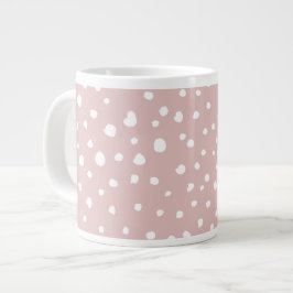 Rosa Dalmatian Spots, Dalmatian Dots, Dold Print Jumbo Mugg