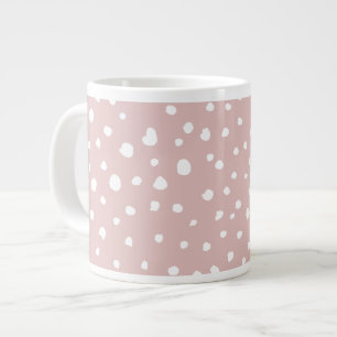 Rosa Dalmatian Spots, Dalmatian Dots, Dold Print Jumbo Mugg