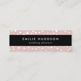 Rosa Dalmatian Spots, Dalmatian Dots, Dold Print Mini Visitkort