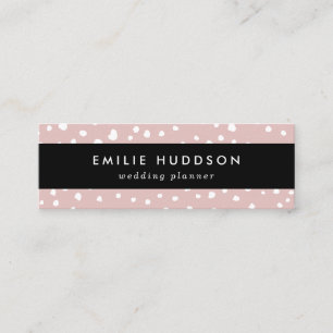 Rosa Dalmatian Spots, Dalmatian Dots, Dold Print Mini Visitkort
