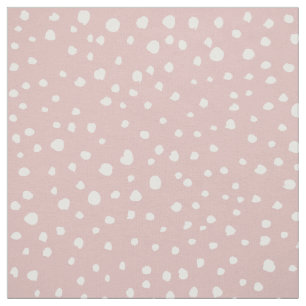 Rosa Dalmatian Spots, Dalmatian Dots, Dold Print Tyg