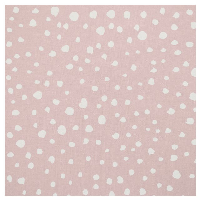 Rosa Dalmatian Spots, Dalmatian Dots, Dold Print Tyg (Provkarta)