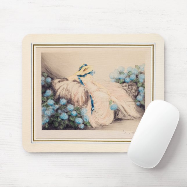 Rosa Dam, 1933 av Louis Icart Musmatta (Med mus)