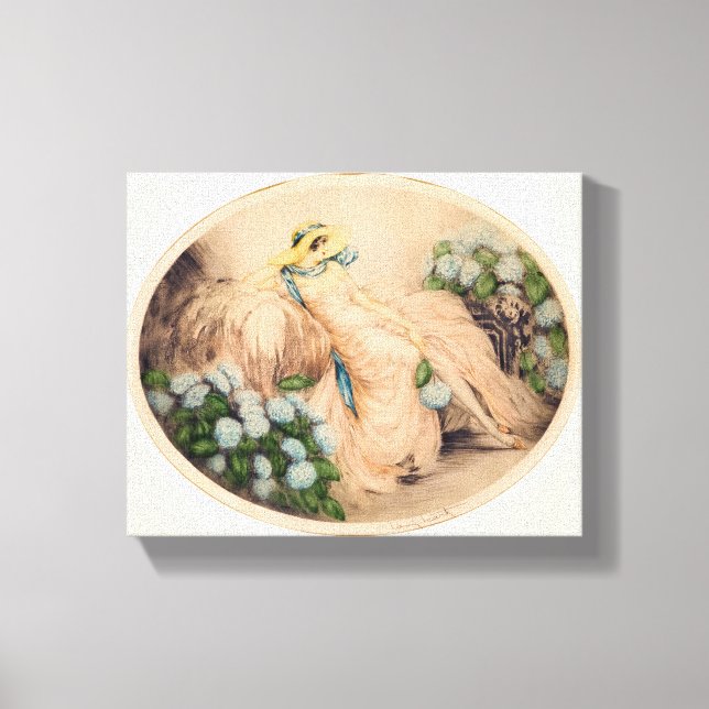 Rosa Dam av Louis Icart Canvastryck (Framsida)