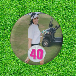 Rosa Dam Birthday Golf Party Roligt Underlägg