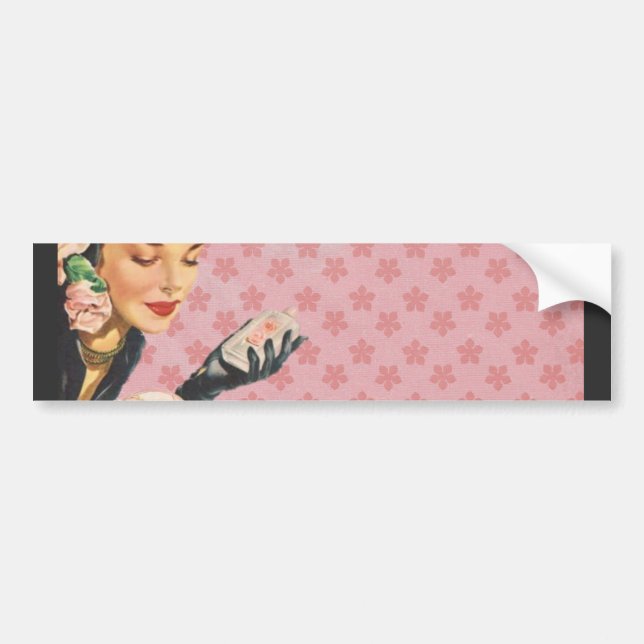 Rosa Dam - Bumper Sticker - Lägg till ditt namn Bildekal (Framsidan)