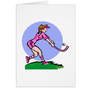Rosa dam för landhockey OBS kort