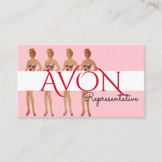 Rosa Dam Personlig Avon Visitkort
