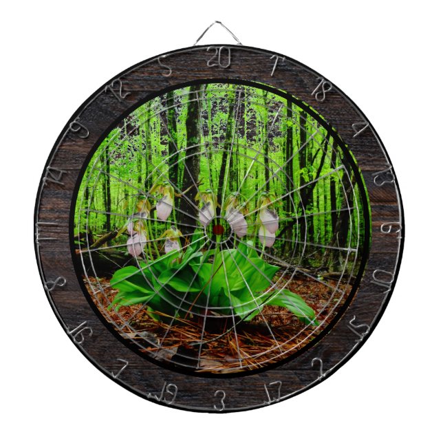 Rosa Dam Slipper vild Orchid Darttavla (Framsidan)