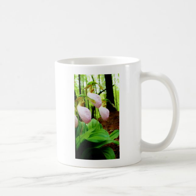 Rosa Dam Slipper vild Orchid Kaffemugg (Höger)
