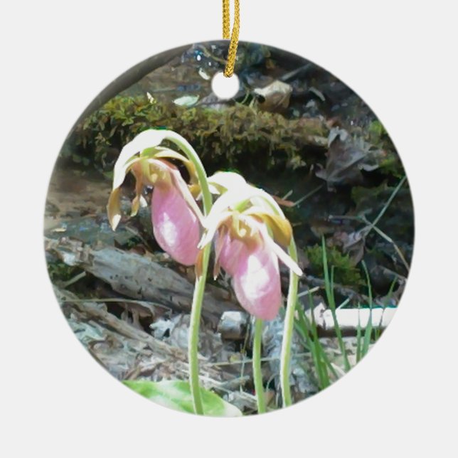 Rosa Dam tochid Julgransprydnad Keramik (Framsidan)