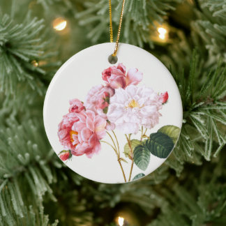 Rosa Damascena, Träd Julgransprydnad Keramik