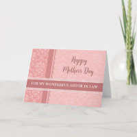 Rosa Damask Blommigt Sister i Law Lycklig Mor