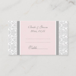 Rosa Damask Bröllopet Bord Ställe Ställningskort Placeringskort