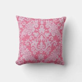 Rosa Damask Dekorativ kudde