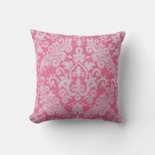 Rosa Damask Dekorativ kudde