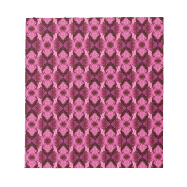 Rosa Damask Hearts Anteckningsblock (Framsida)