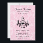 Rosa Damask Sweet sixteen Blådagsinbjudan Inbjudningar<br><div class="desc">Ett skript med glatt kristall och finare anger tonen för den här sweet sixteen och händelsen. Det visas på en ömtålig blommigt på grundpappra. Jag föreslår dock vikten och struktur på linjens papper. Den kan lätt anpassas efter vilken ålder som helst.</div>
