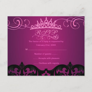 Rosa Damask & Swirl Birthday OSA kort