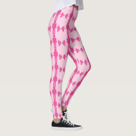 Rosa damasker för leggings