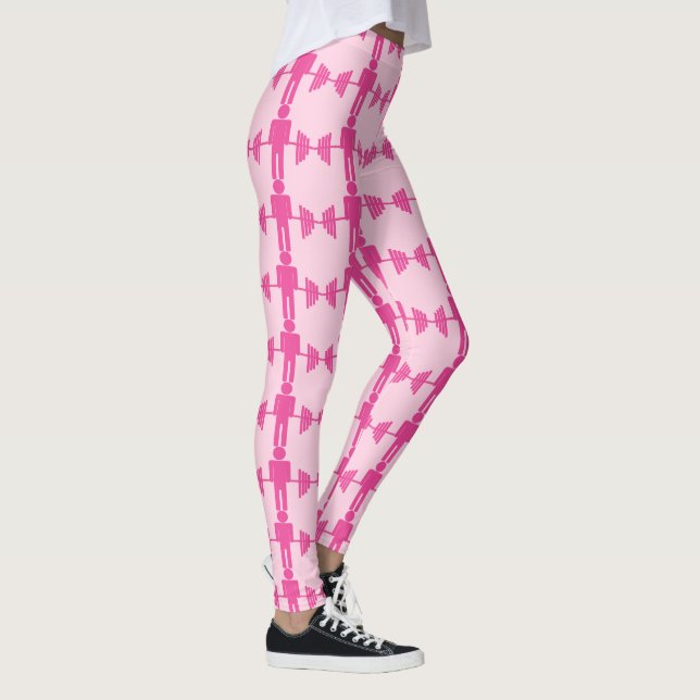Rosa damasker för leggings (Höger)