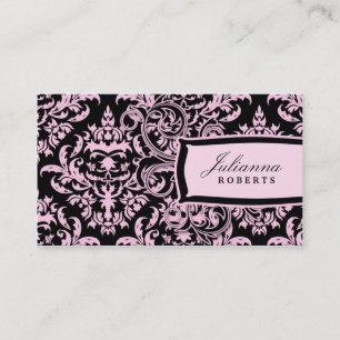 rosa damast för Liquorice 311-Julianna Visitkort